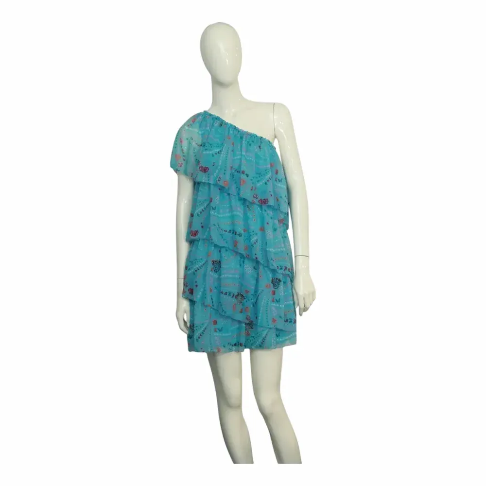 Zadig & Voltaire Risaly Butterflies Beaded Layered One Shoulder Dress