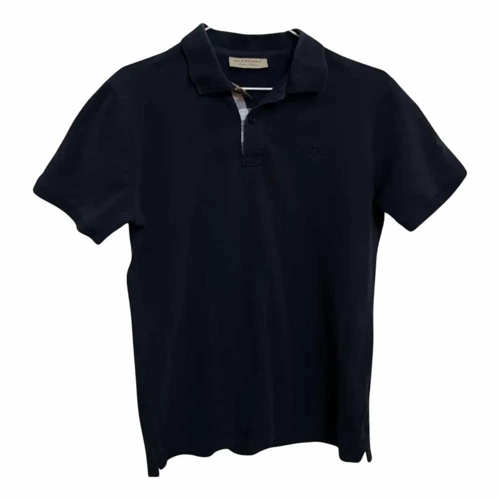 Burberry Eddie Checked Placket Cotton Polo