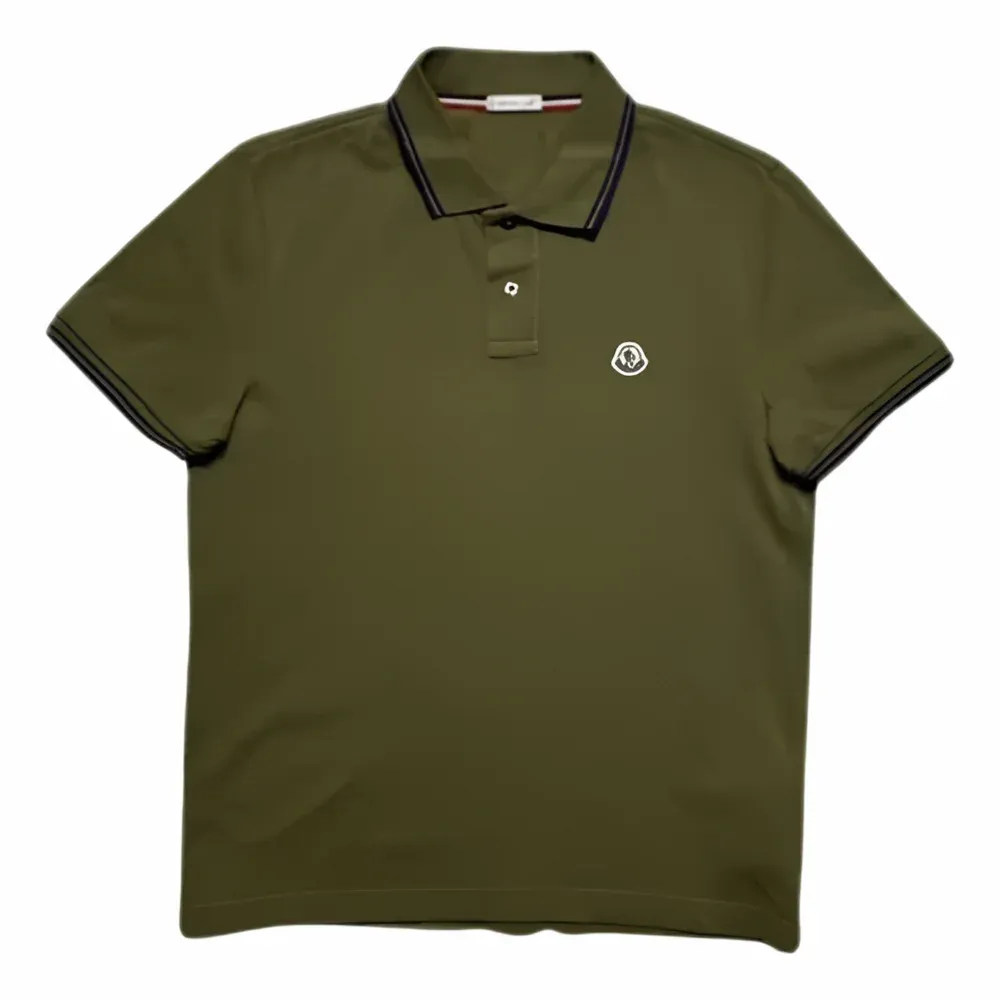 Moncler Contrast Rib Cotton-Piqué Polo Shirt