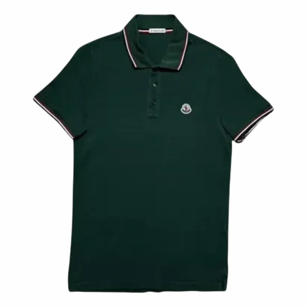 Moncler Contrast Rib Logo Polo Shirt