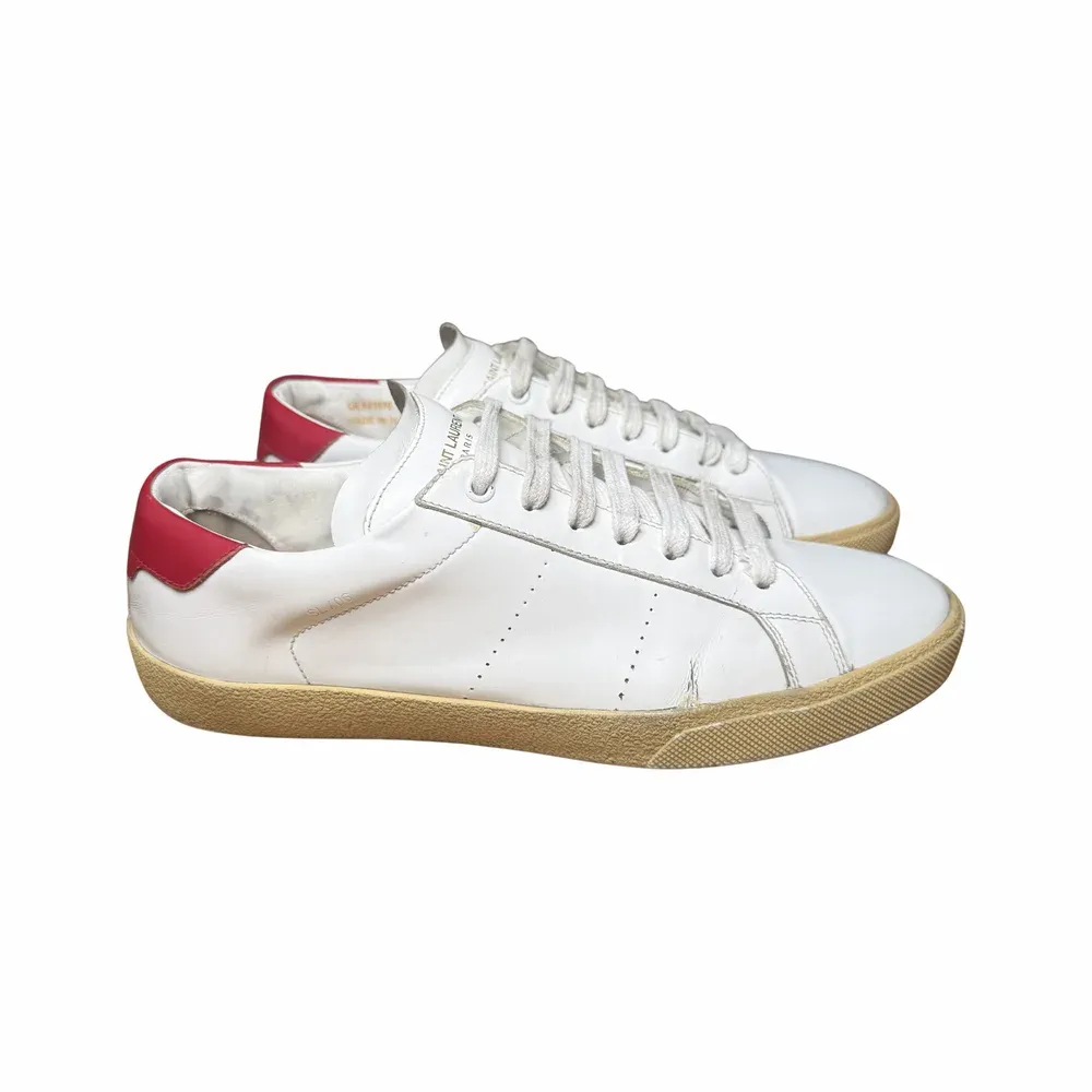 Saint Laurent Signature Logo Leather Sneakers