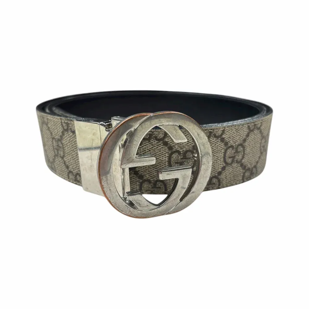 GUCCI GG Supreme Interlocking G Buckle Belt