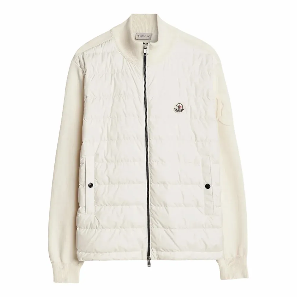 Moncler Padded Wool Zip-Up Cardigan
