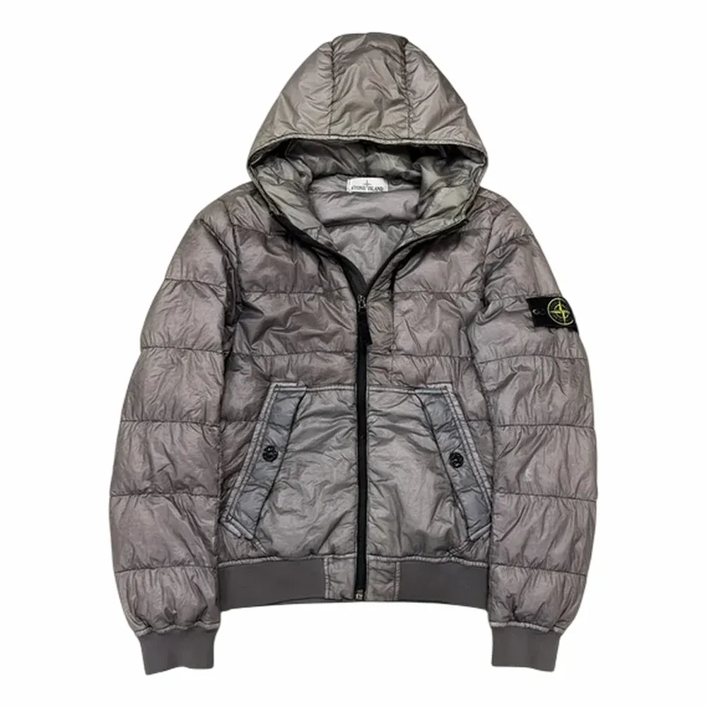 Stone Island Garment Dyed Down Hooded Puffer Jacket