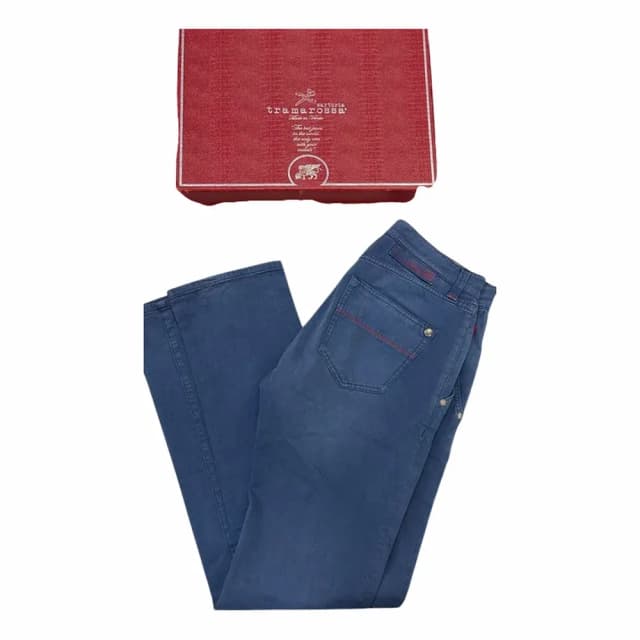 Tramarossa Refined comfort cotton blend tapered jeans