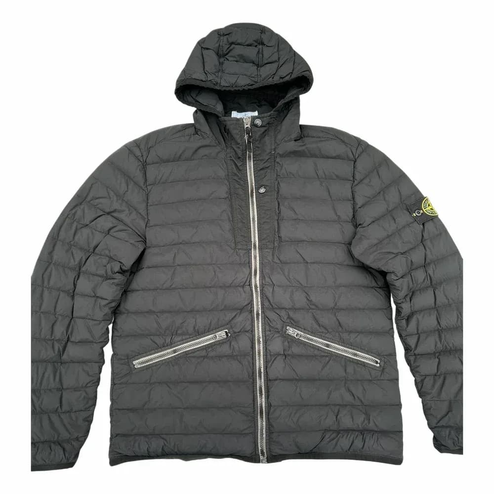 Stone Island Loom Woven Down Chambers Hooded Jacket (40632)