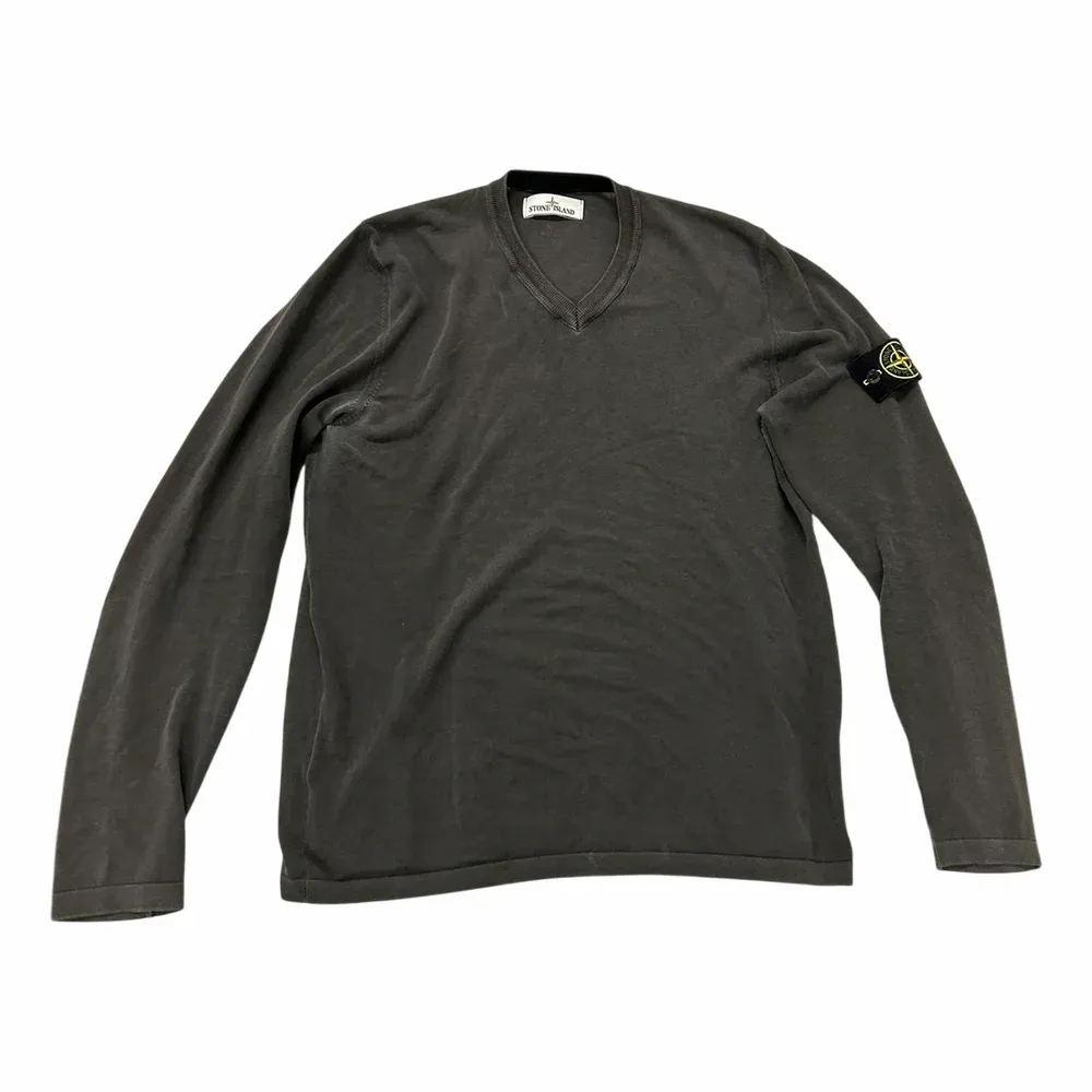 Stone Island Knitted Lambswool V-Neck Sweater