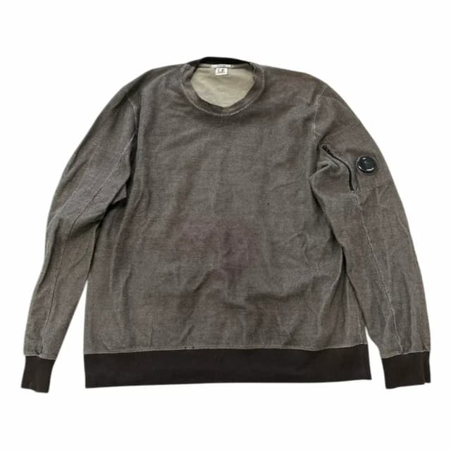 C.P. Company Diagonal Raised Fleece Crewneck Lens Sweatshirt