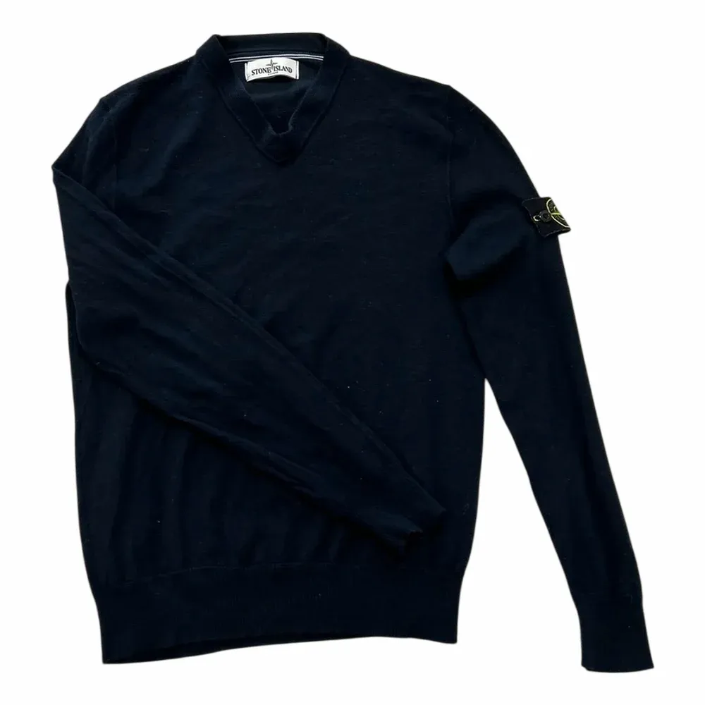 Stone Island Knitted Lambswool V-Neck Sweater