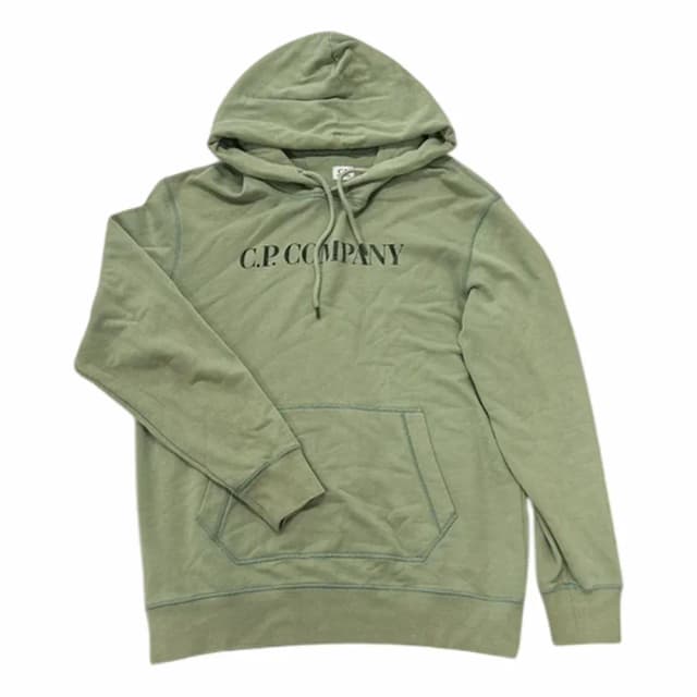 C.P. Company Emerized Fleece Logo-Embroidered Hoodie