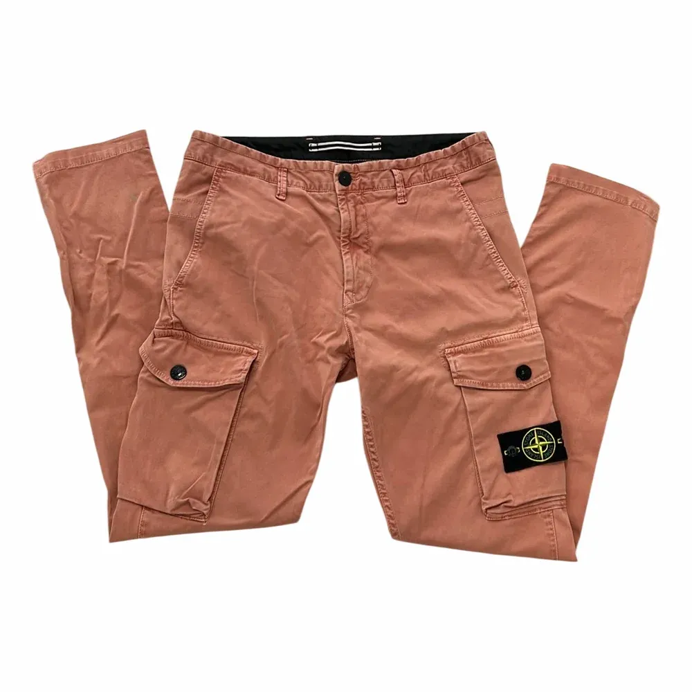 Stone Island 3100053 Brushed Organic Cotton Canvas 'Old' Effect Cargo Pants