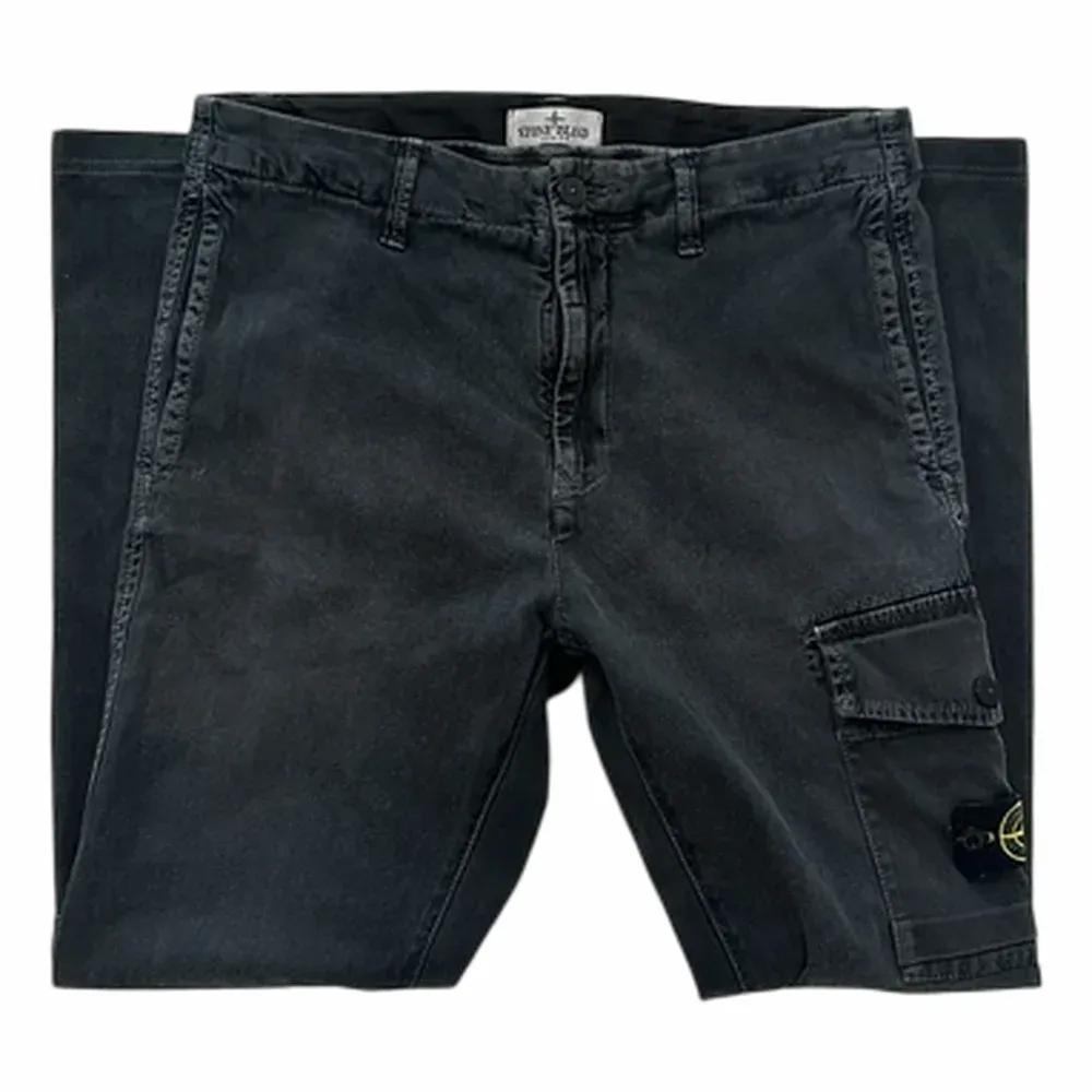 Stone Island Brushed Cotton Canvas Cargo Pants