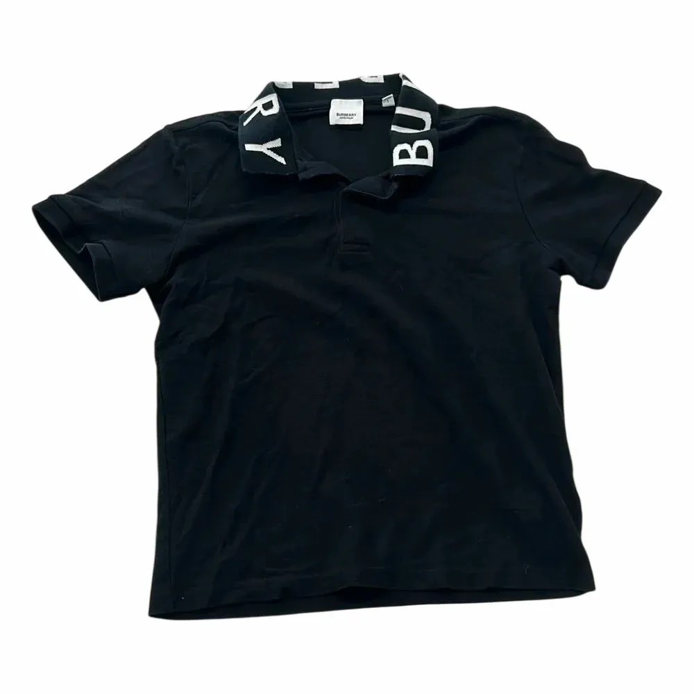 Burberry Ryland Block Collar Writing Polo