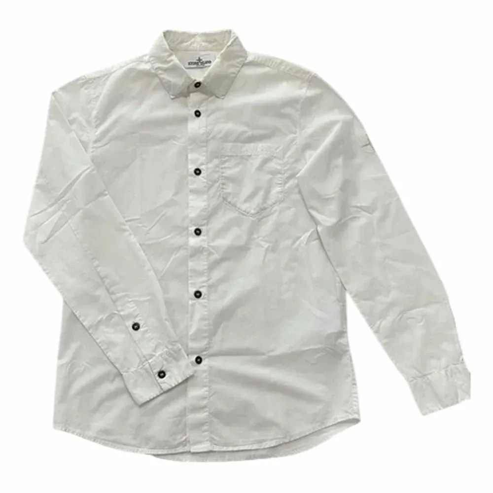Stone Island Embroidered Logo Long Sleeve Shirt