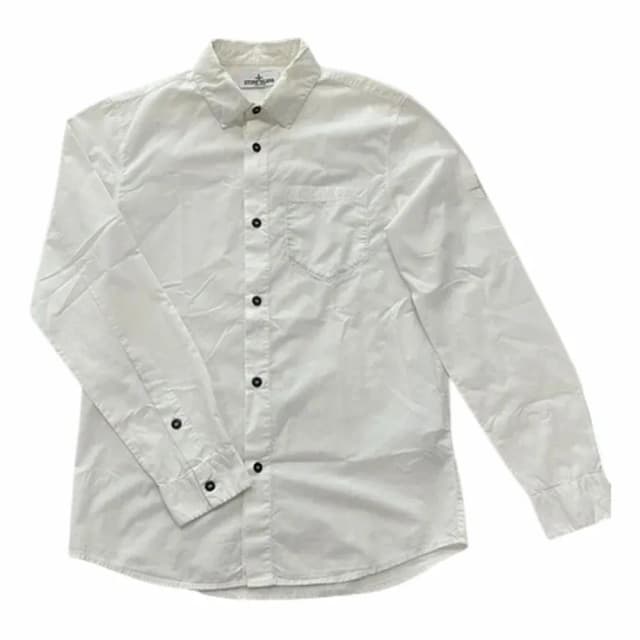 Stone Island Embroidered Logo Long Sleeve Shirt