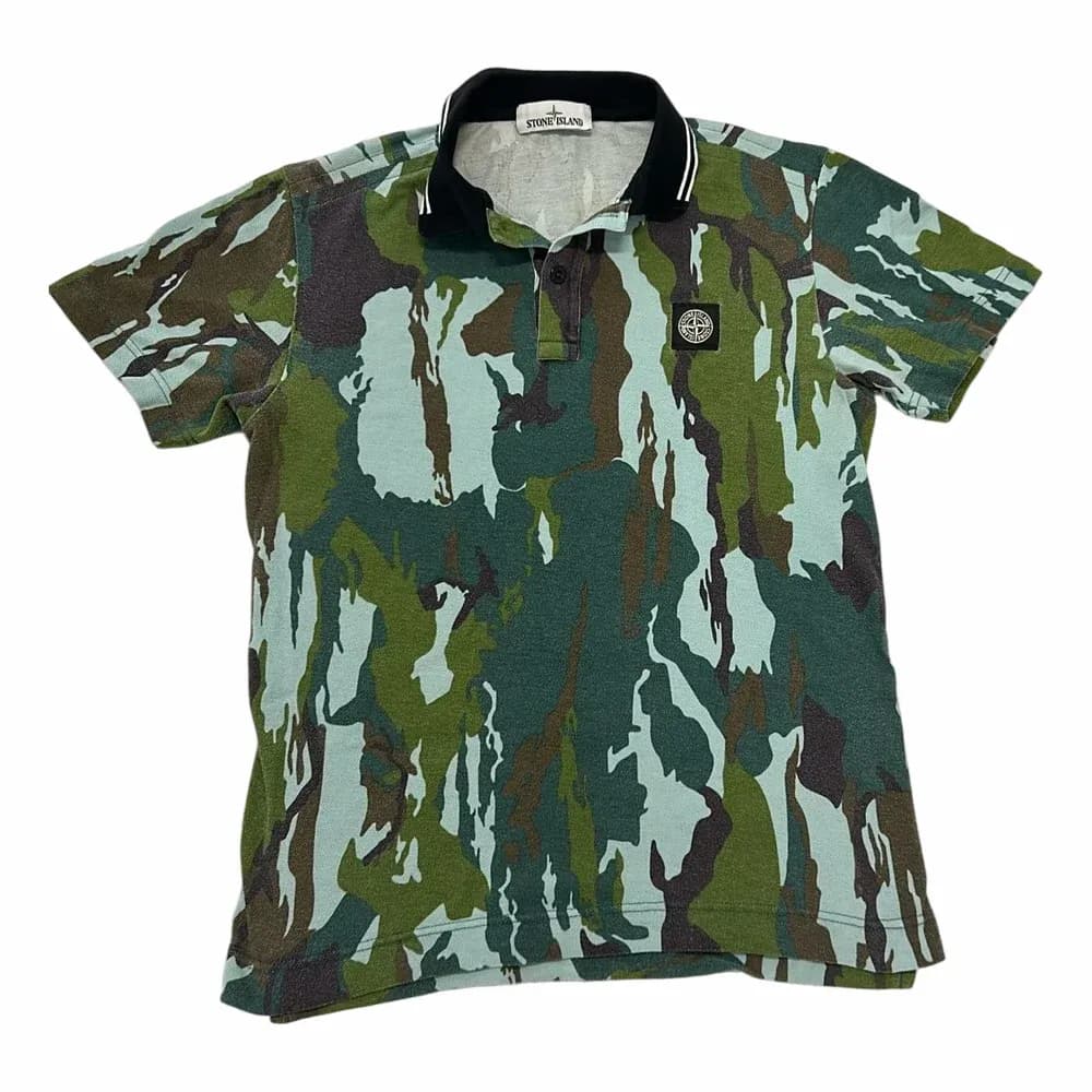 Stone Island Flowing Camo Polo Shirt