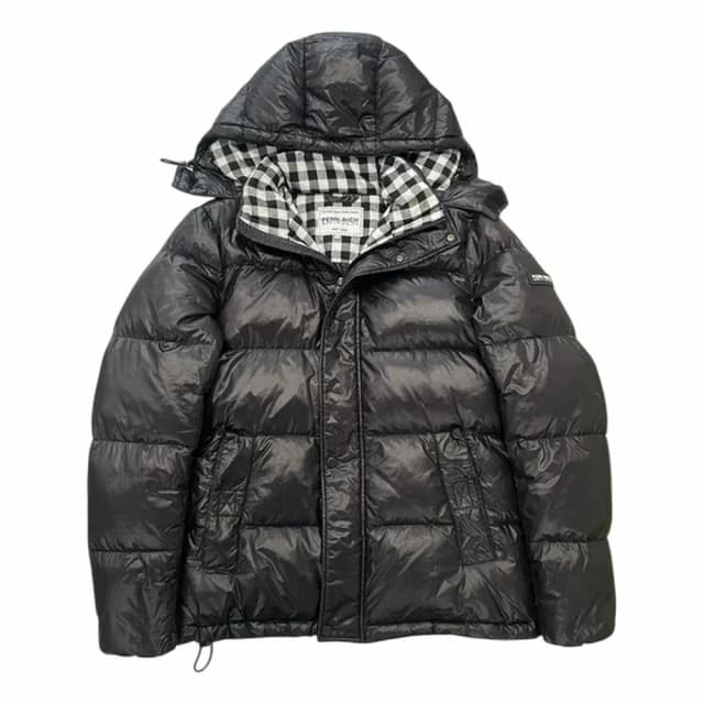 Woolrich Check Hooded Puffer Jacket