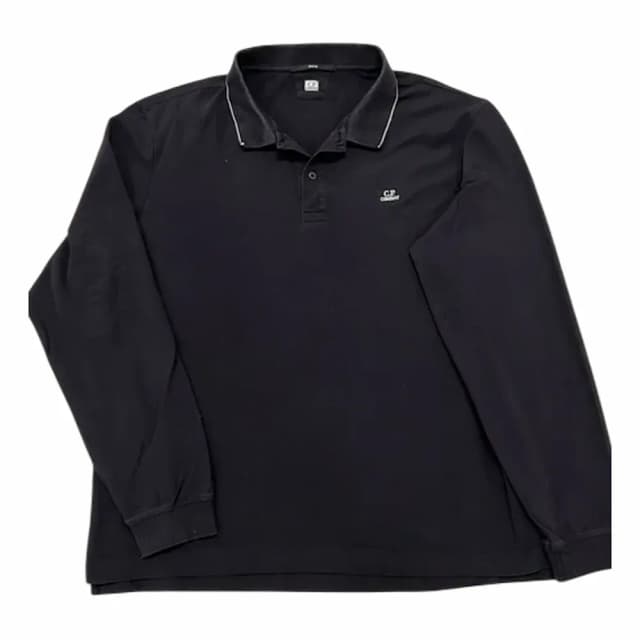 C.P. Company Stretch Piquet Long Sleeve Polo Shirt