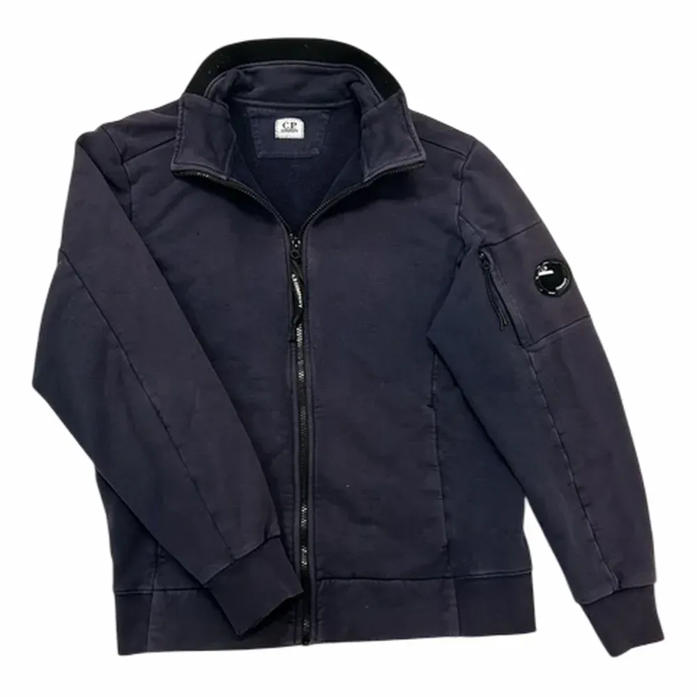 C.P. Company Diagonal Raised Fleece Full Zip Lens Sweatshirt