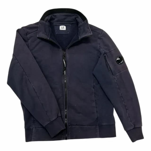 C.P. Company Diagonal Raised Fleece Full Zip Lens Sweatshirt