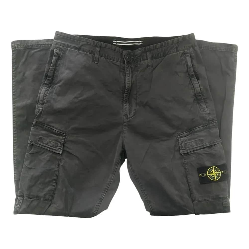 Stone Island Brushed Organic Cotton Canvas Old Effect Cargo