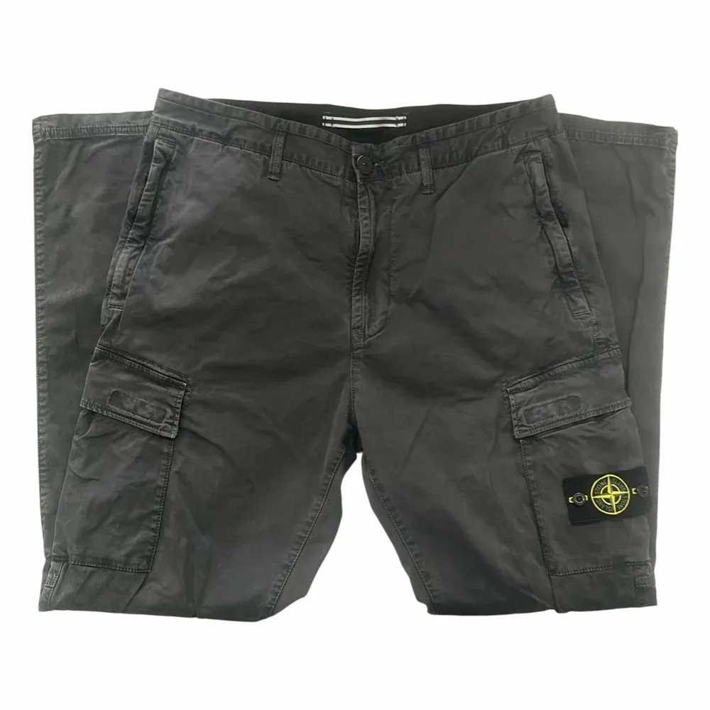 Stone Island Brushed Organic Cotton Canvas Old Effect Cargo