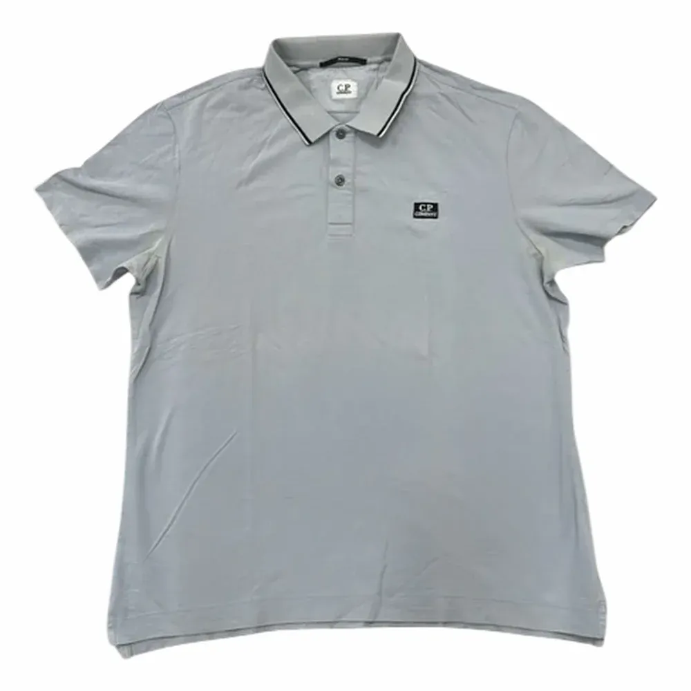 C.P. Company Stretch Piquet Striped Collar Polo Shirt