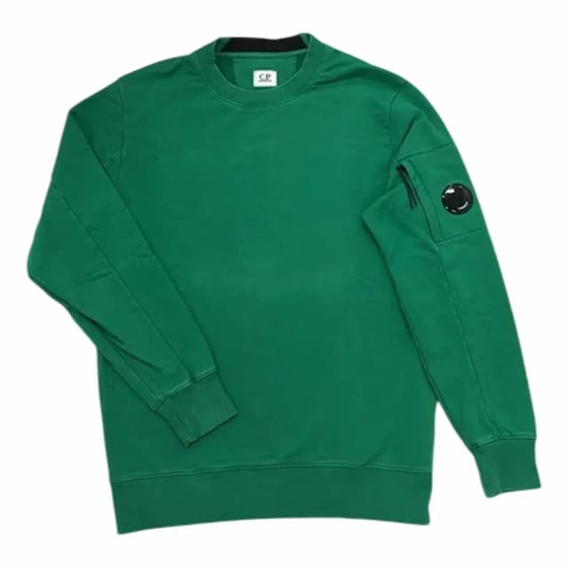 C.P. Company Diagonal Raised Fleece Crewneck Lens Sweatshirt