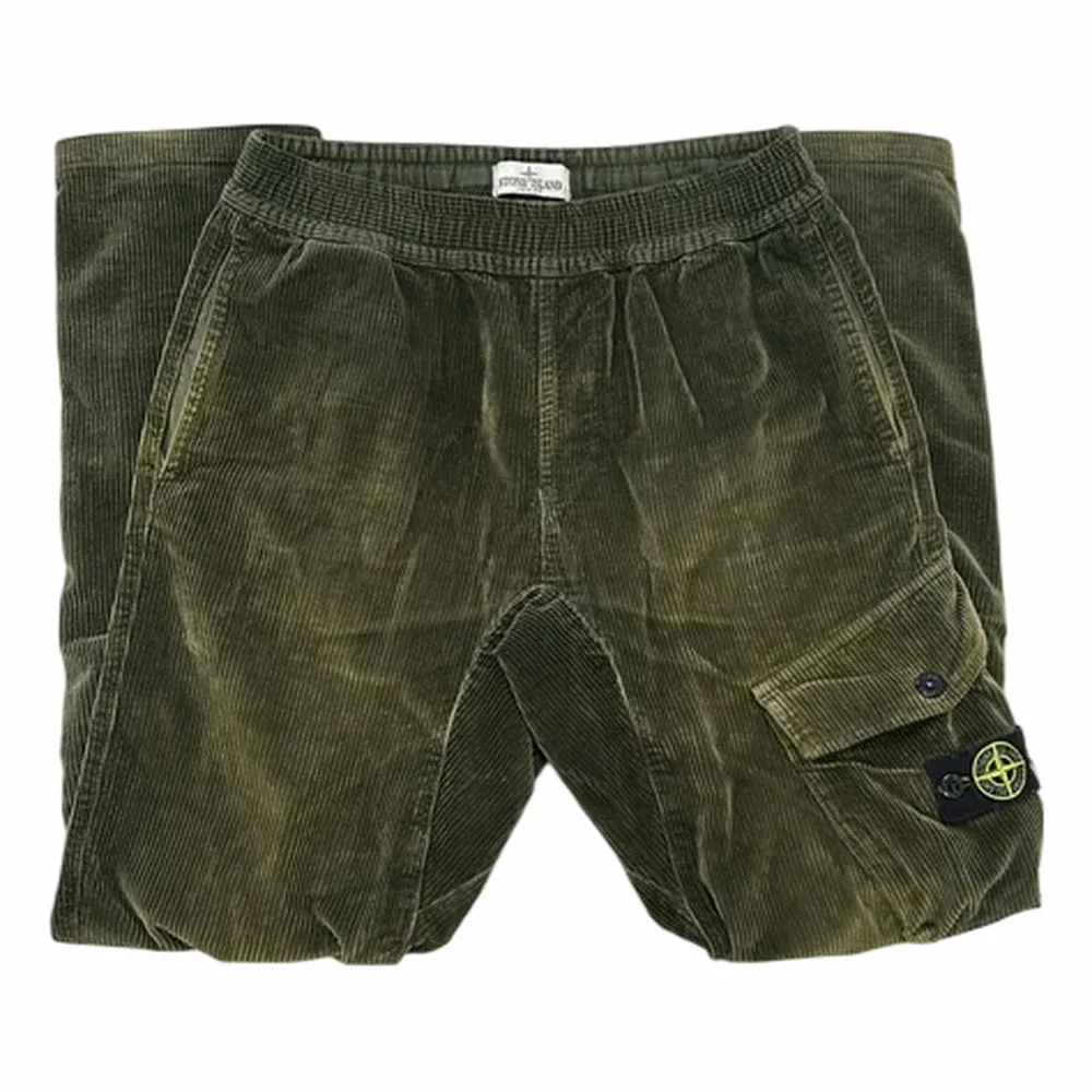 Stone Island Compass-Badge Corduroy Cargo Trousers