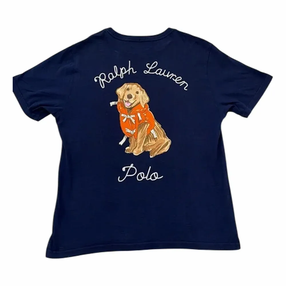 Ralph Lauren Dog-Print Cotton Jersey Pocket T-Shirt