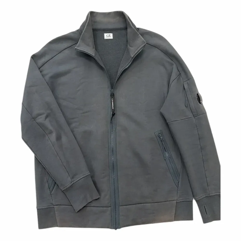 C.P. Company Diagonal Raised Fleece Full Zip Lens Sweatshirt