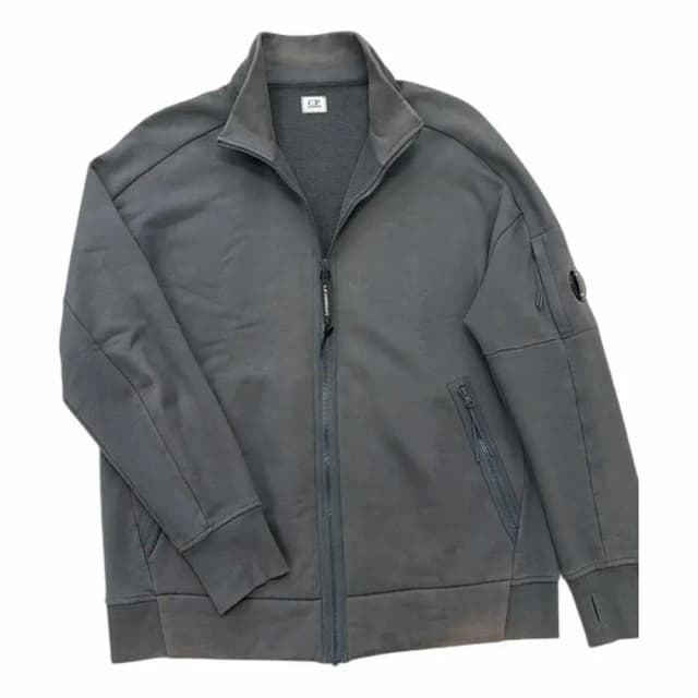 C.P. Company Diagonal Raised Fleece Full Zip Lens Sweatshirt