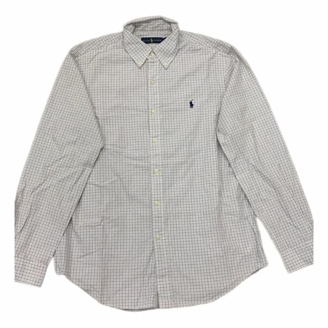 Ralph Lauren Custom Fit Plaid Stretch Poplin Shirt