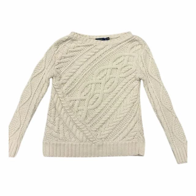 Ralph Lauren Cable-Knit Cashmere Crewneck Sweater