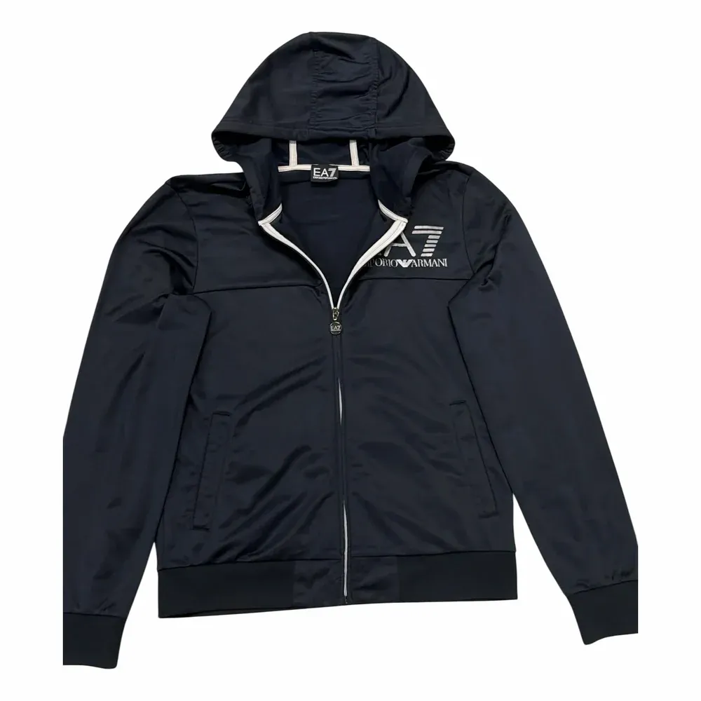 Armani Train Core Hooded Zip-Up Sweatshirt