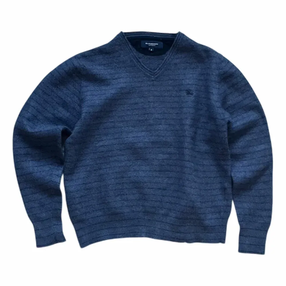 BURBERRY V-neck Lambswool Knit Sweater