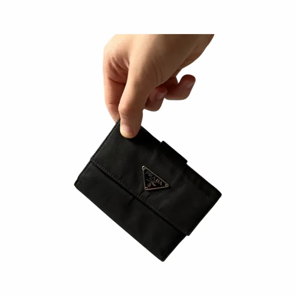 PRADA Tessuto Nylon and Leather Wallet