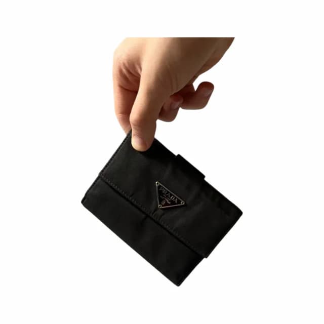 PRADA Tessuto Nylon and Leather Wallet