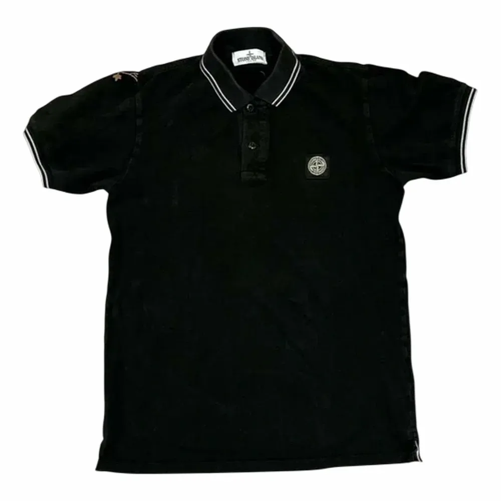 STONE ISLAND Compass-badge Piqué Polo Shirt