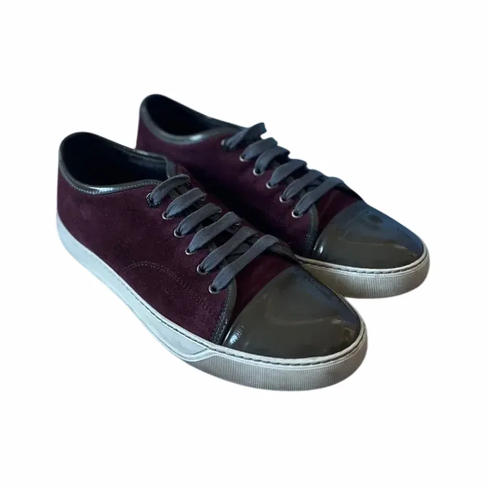 LANVIN DBB1 Patent Cap Toe Sneaker