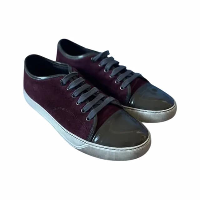 LANVIN DBB1 Patent Cap Toe Sneaker
