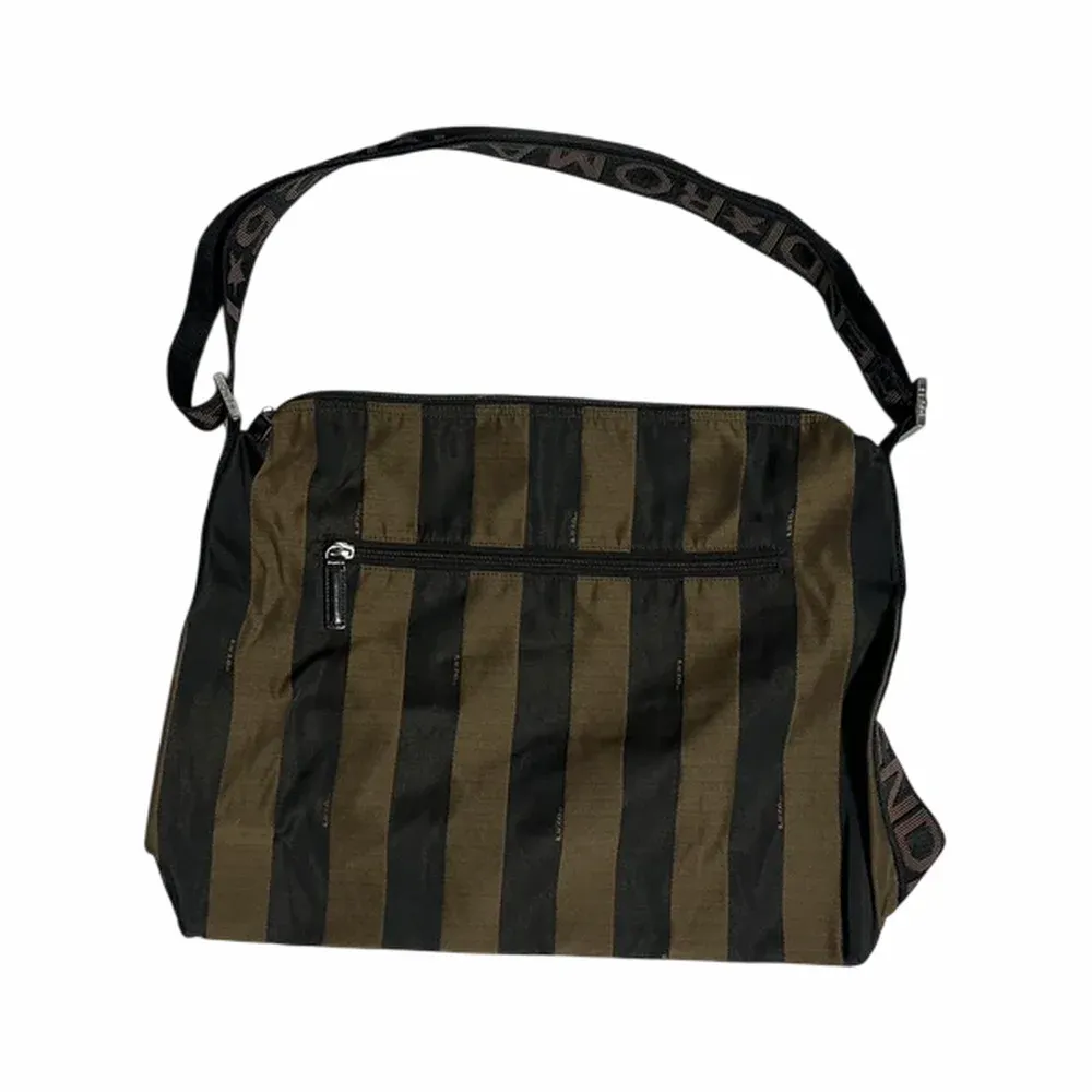 Fendi Pequin Stripe Crossbody Messenger Bag