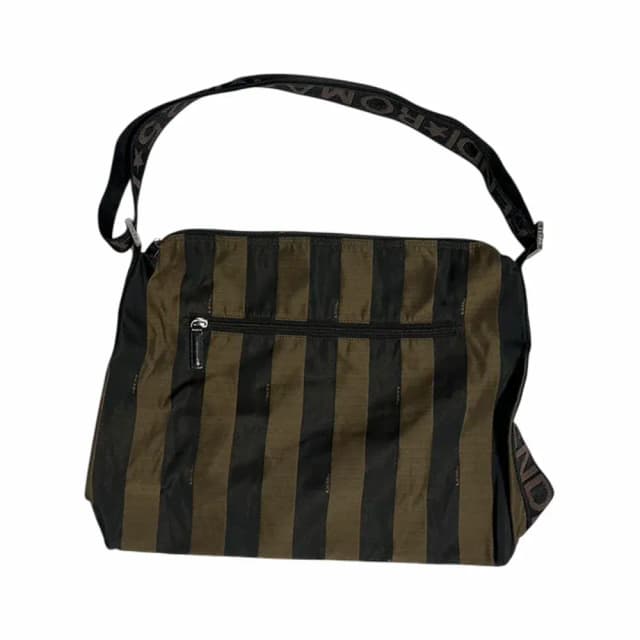 Fendi Pequin Stripe Crossbody Messenger Bag