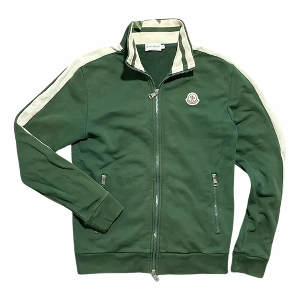 MONCLER 8 Moncler Palm Angels Striped Grosgrain-Trimmed Zip-Up Track Jacket