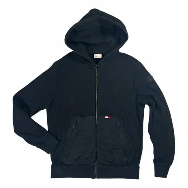 MONCLER Maglia Cardigan Full-Zip Hoodie – Black Label