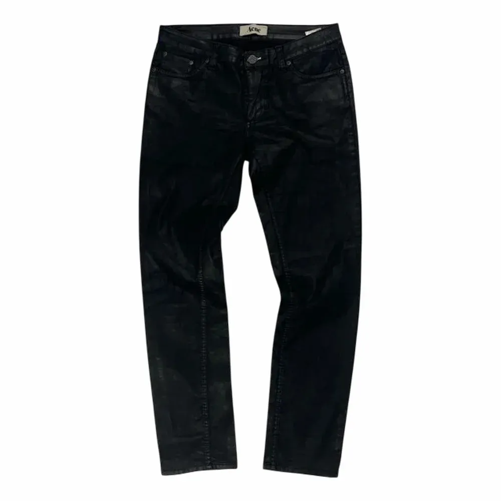 Acne Studios Kex Pleather Slim Fit Coated Jeans