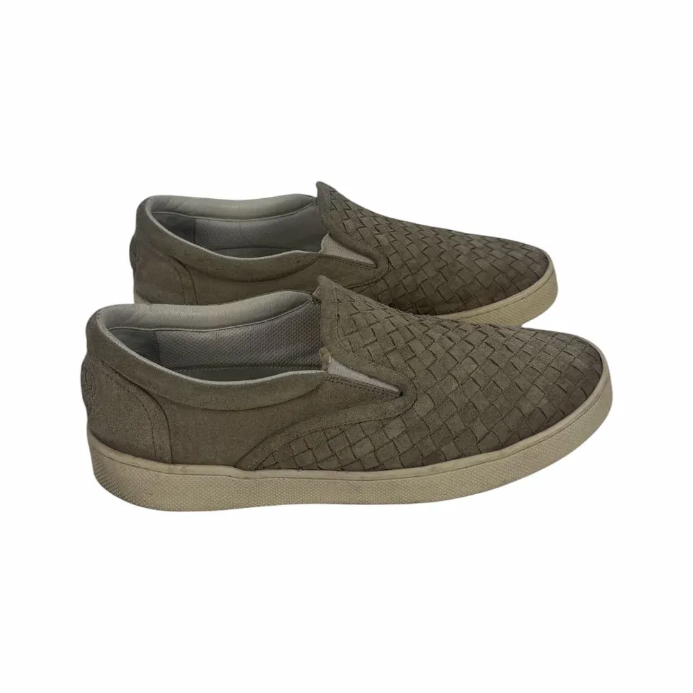 Bottega Veneta Intrecciato Weave Suede Slip-On Sneakers