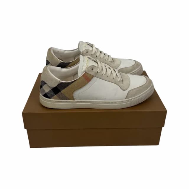 Burberry Leather and Vintage Check Sneakers