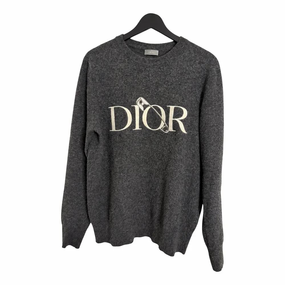 dior Judy Blame Safety Pin Embroidered Sweater