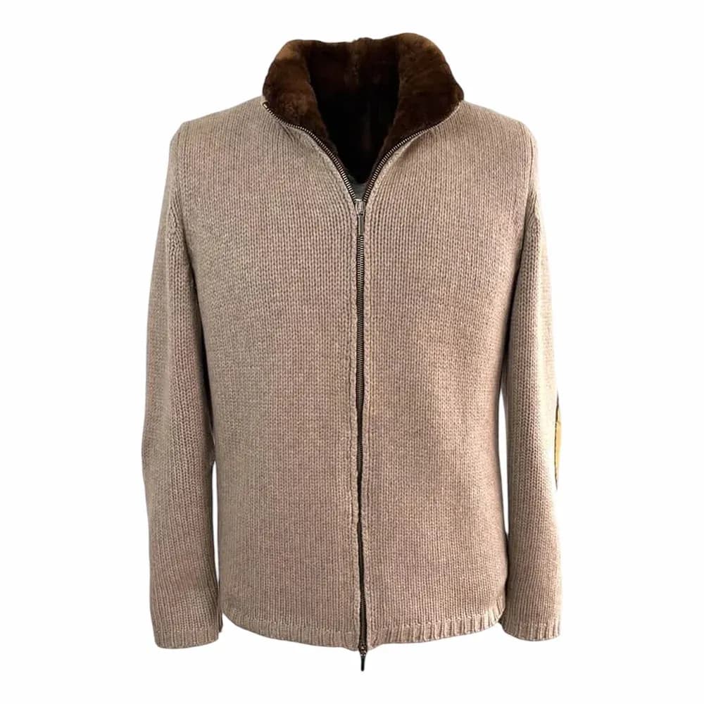 Loro Piana Harvey Fur-trim Cashmere Knit Jacket